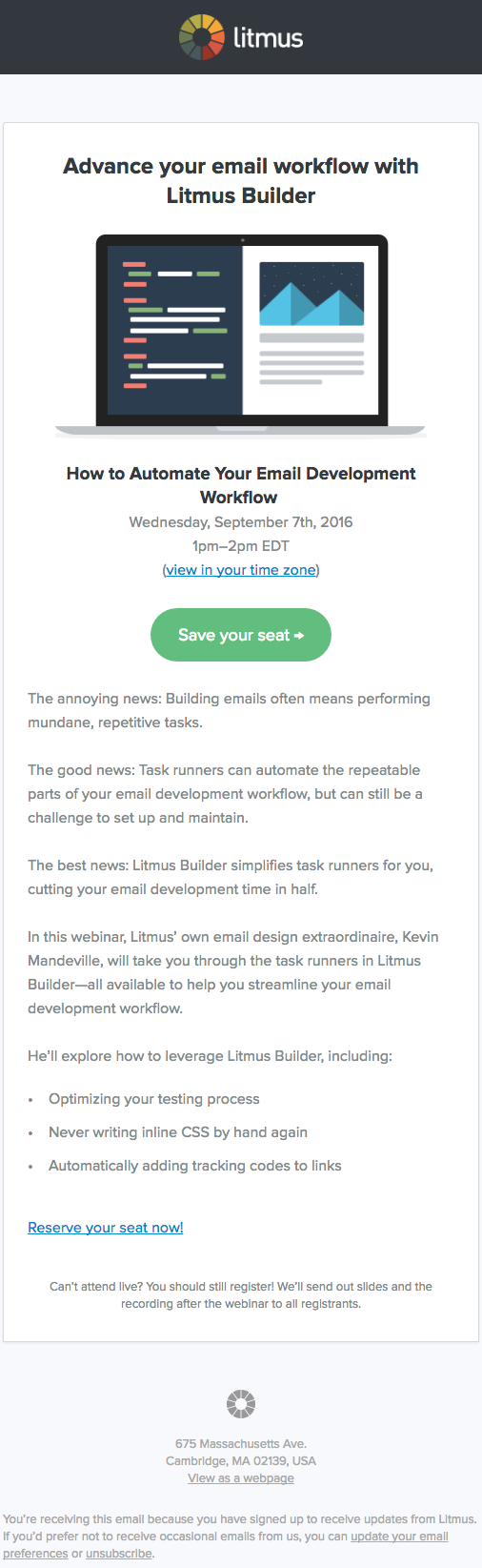 Мотивация к покупке в email-рассылке, кейс Litmus
