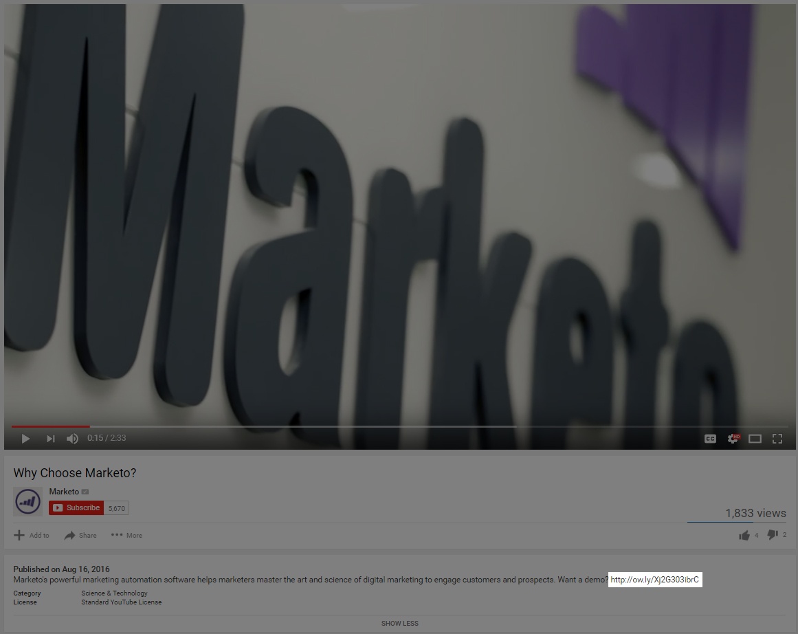 Как получить трафик из YouTube – кейс Marketo