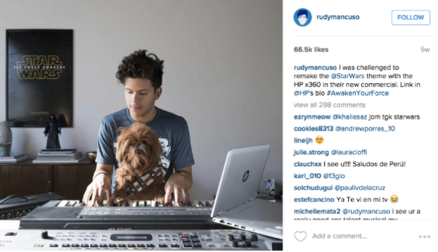 Как зарабатывать в Instagram — пост музыканта Руди Манкузо