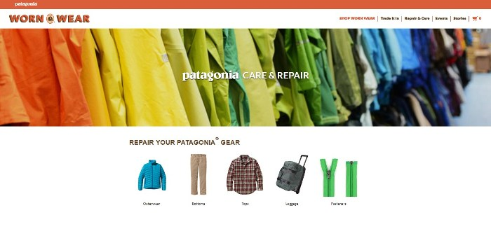 Продвижение бренда – памятка по реставрации старых вещей на сайте Patagonia