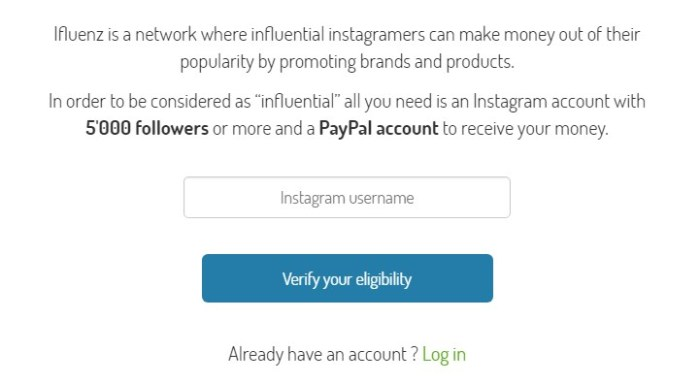 Как зарабатывать в Instagram — сайт Influenz, регистрация