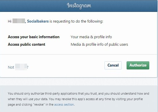 Аналитика Instagram аккаунтов — Socialbakers, авторизация