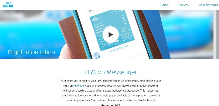 Мессенджер Facebook – кейс авиакомпании KLM