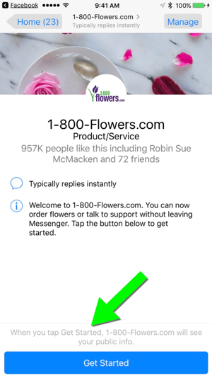 Мессенджер Facebook – кейс сервиса заказа цветов