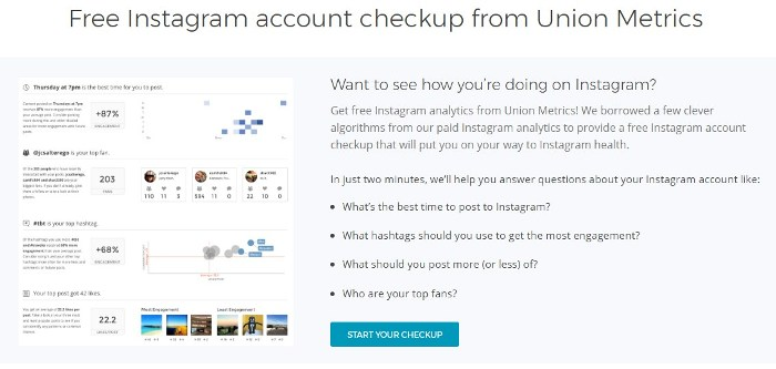 Аналитика Instagram аккаунтов — Union Metrics, бесплатные функции