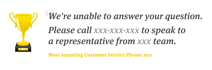 Ошибки клиентского сервиса в стандартных фразах