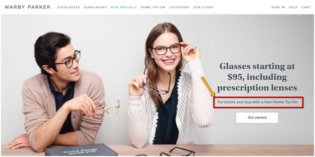 Повышение конверсии с помощью психологии убеждения, кейс Warby Parker
