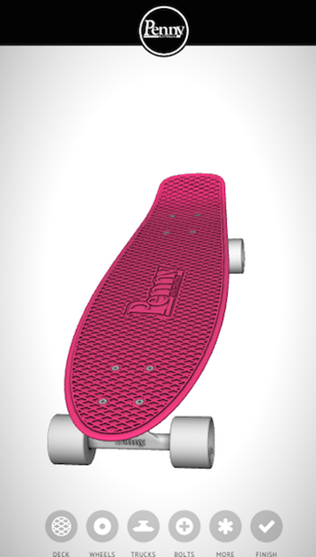 Пример мобильного сайта от Penny Skateboard