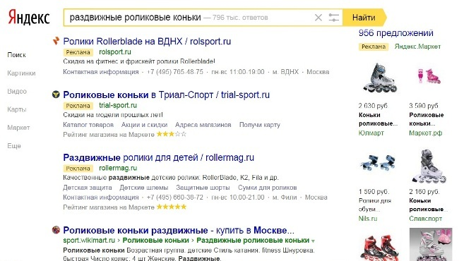 Ответ Яндекса об эффективности объявления